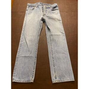 Levi’s 501 Button Fly Jeans Men’s W33 L30 Y2K Light Wash Straight Leg Denim